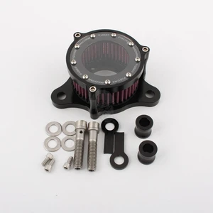 For Harley XL883/1200 X48 CNC Aluminum Glass Clear Air Filter