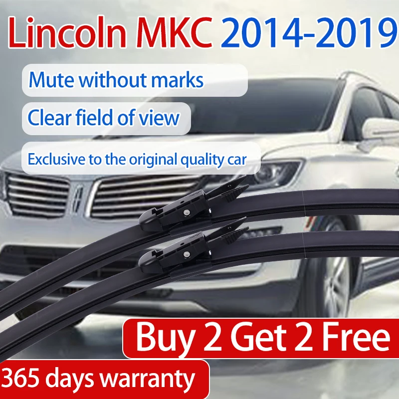 

ShangKeWen Car Boneless Silicone Windshield Wipers Blade For Lincoln MKC Universal Frameless Rubber Wipers Lincoln Accessories