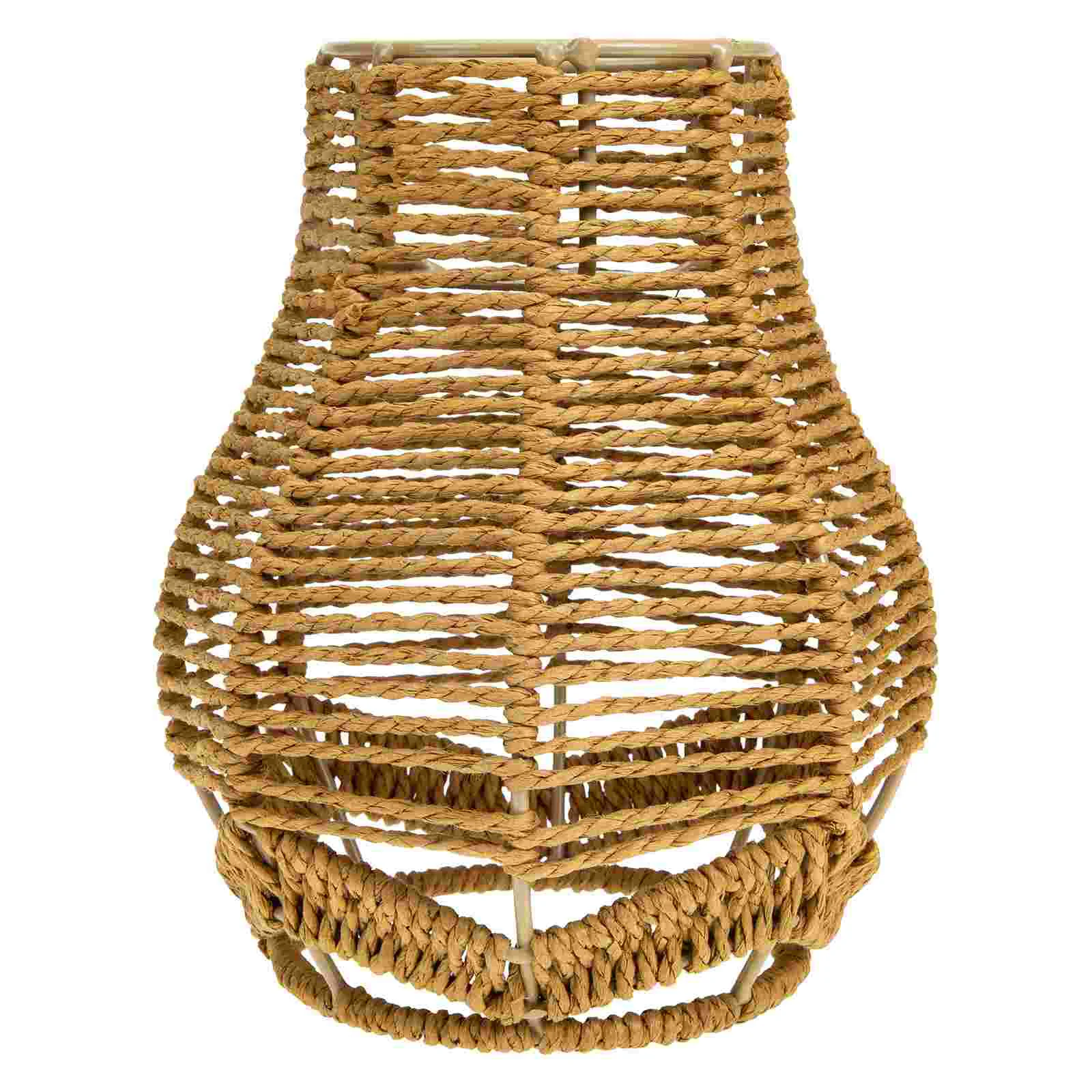 

Lamp Shade Light Pendant Rattan Cover Lampshade Ceiling Wicker Chandelier Woven Decor Black White Shades Table Replacement Floor