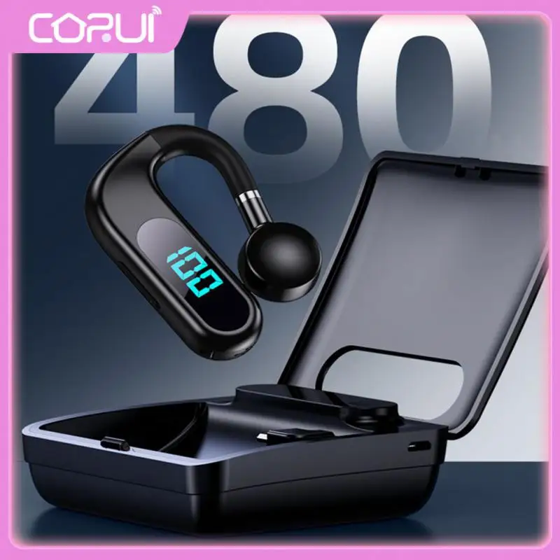 

S30 Wireless Headset Commercial 10 M Sports Ear Hook Led Digital Display Waterproof Bone Conduction Headset Single Ear Rotary