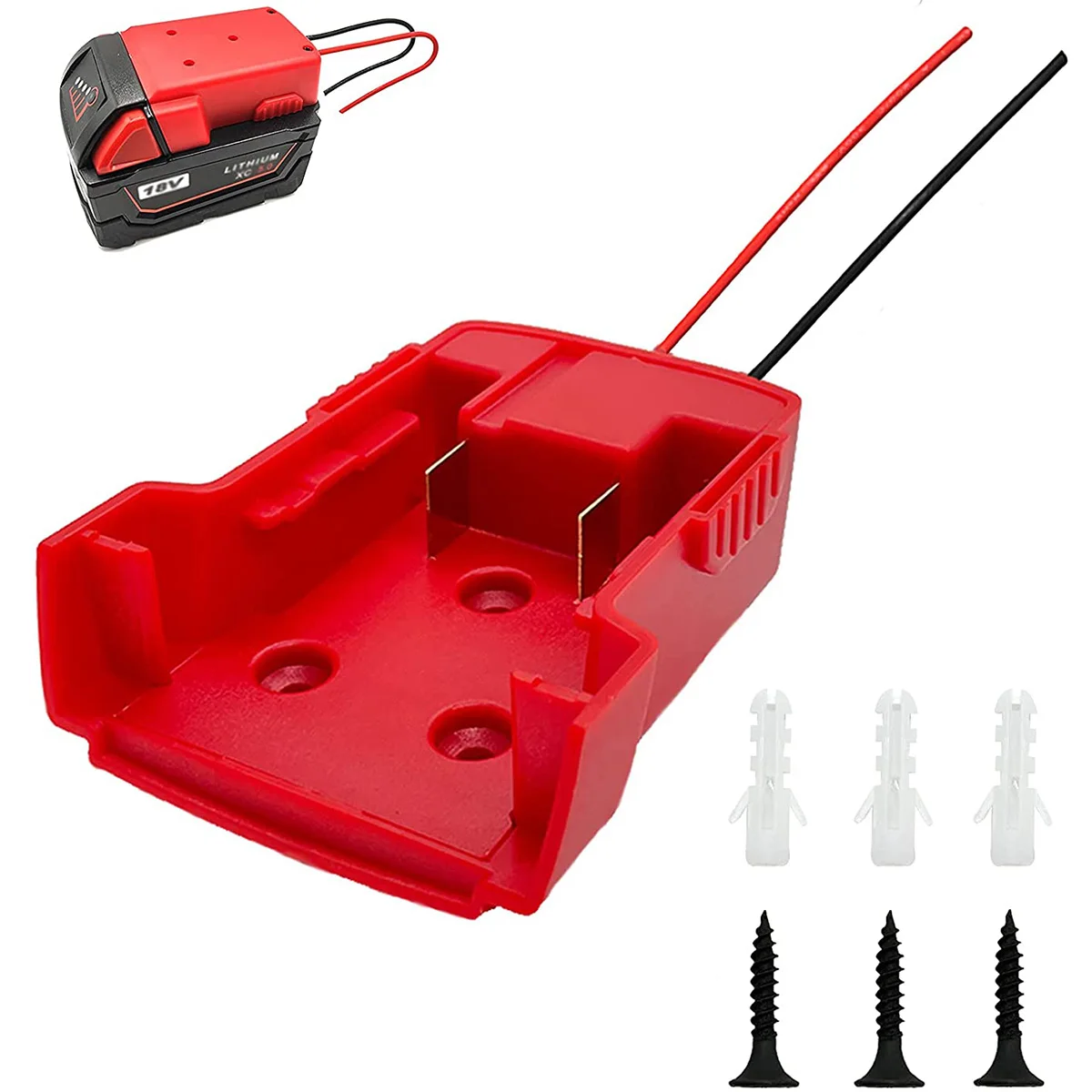 

Power Wheels Battery Adapter Battery Dock Power Connector for Milwaukee M18 18V Lithium Battery