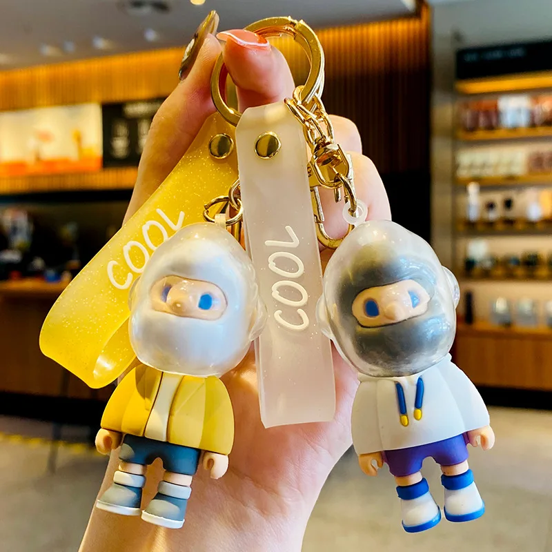 

3D PVC Hood Boy Keychain High-quality Fashion Trendy Play Cute Personality Couple Key Chains Handbag Backpack Car Cute Pendant