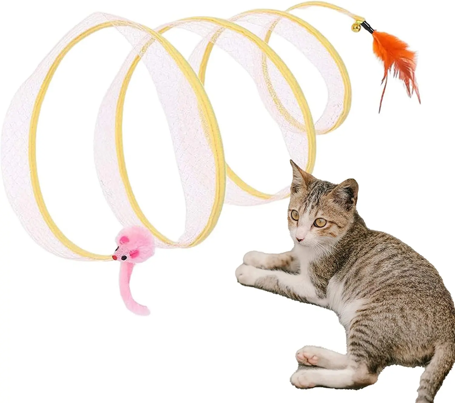 

Складной тоннель, игрушки для кошек для домашних кошек, большая модель для котят, снижение давления, интерактивные игрушки для кошек