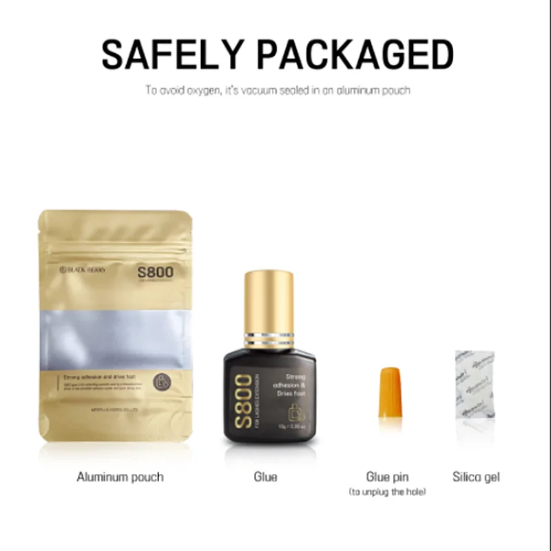 1 Второй клей для наращивания ресниц Корея черная ягода S800 Отличная стабильность