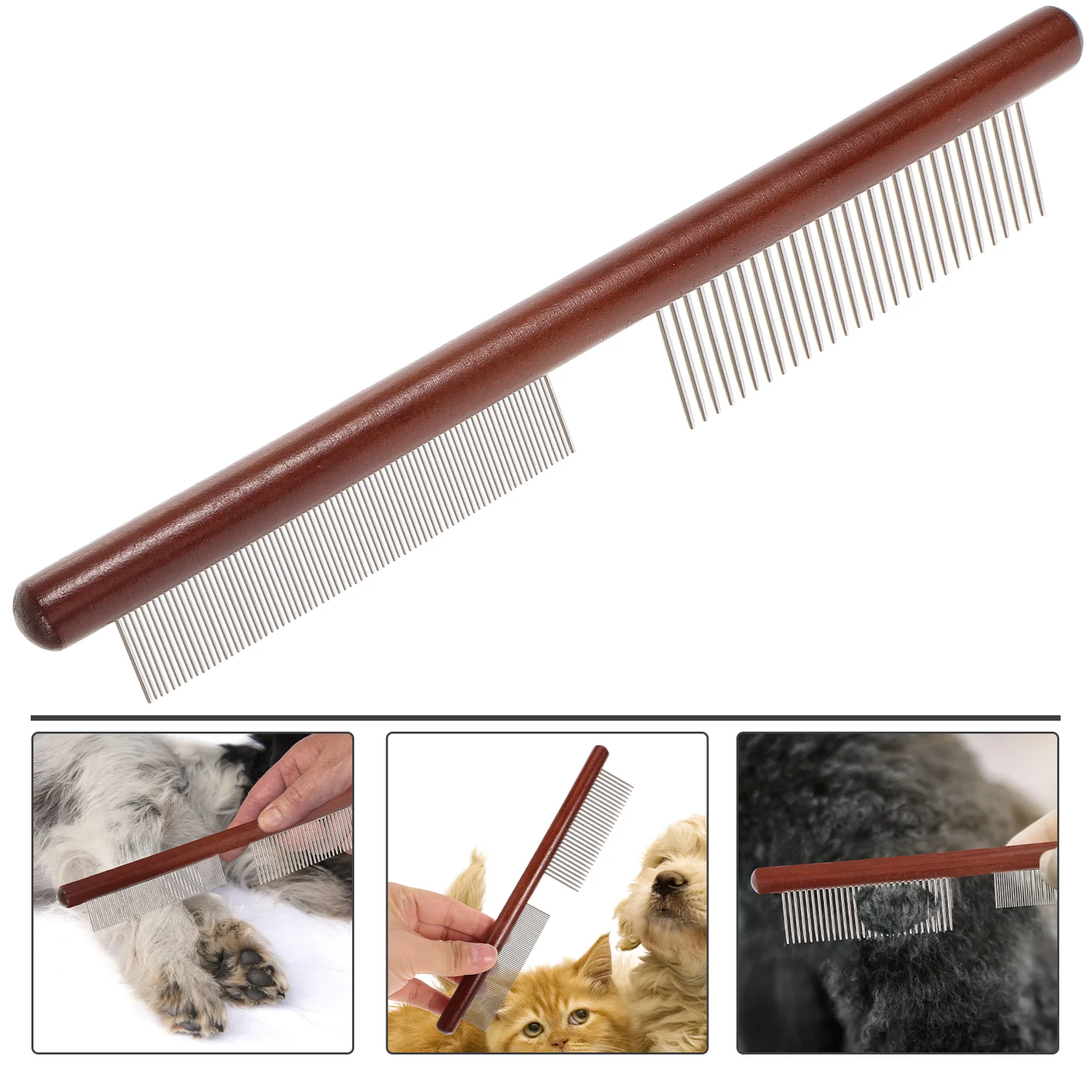

Comb Compact Grooming Dog Hair Cat Fur Daily Use Supplies Stainless Steel Small
