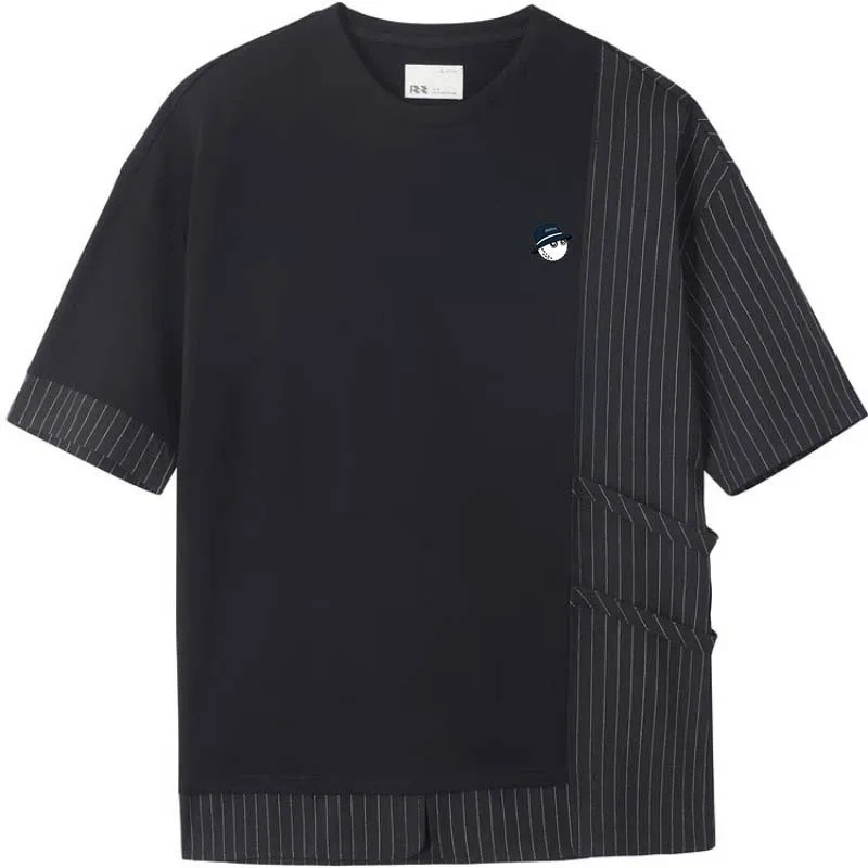 2023 Men's Malbon Golf Wear Polo Clothing Contrast Summer Men Slim Fit Shirt T-shirt Solid Color Short Sleeve Casual Business