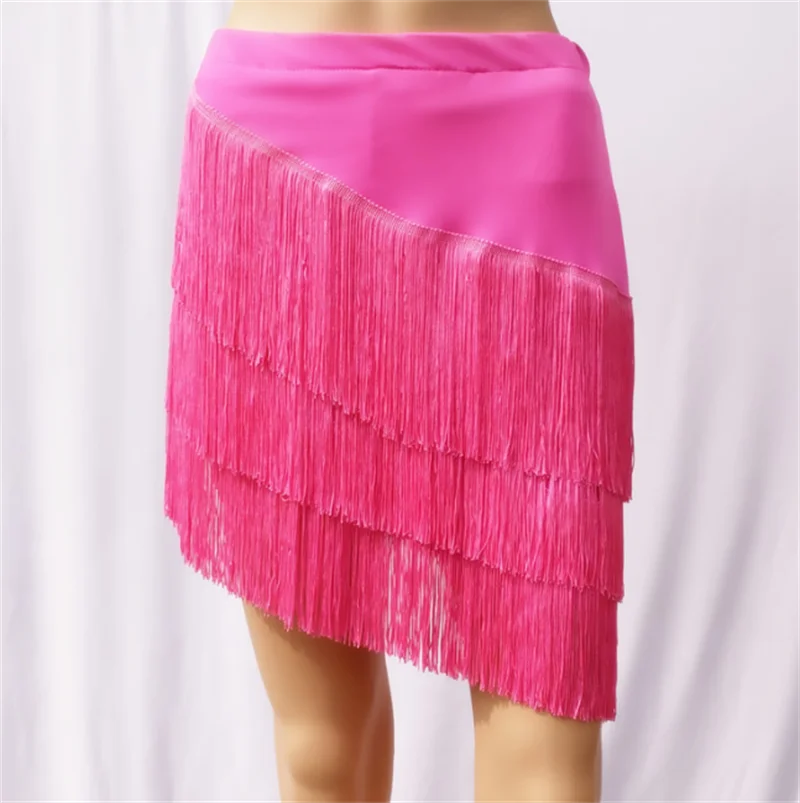 

Fashion Tassel Women Latin Dance Performance Skirt Printing Color Flower Hemline Dance Dress Fashion Dancing Training Miniskirt