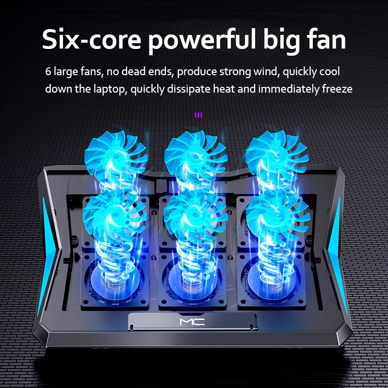 Охлаждающая подставка для ноутбука радиатор с регулируемой высотой 10-18 дюймов 2