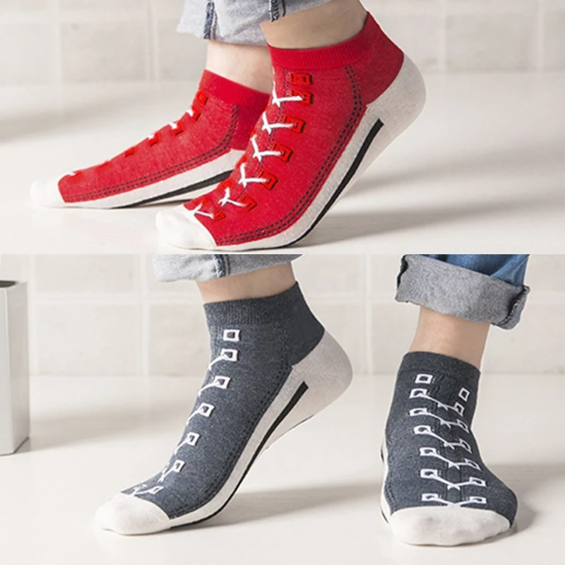 Fun Lace-up Canvas Shoes 3d Print Striped Hosiery Dropshipping