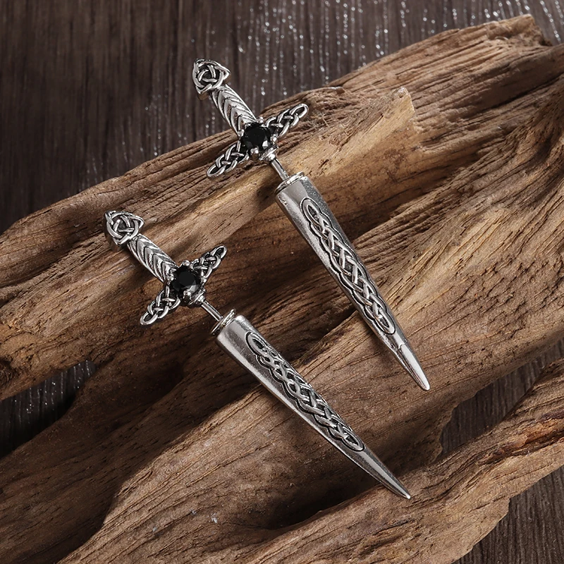 Мужские серьги в стиле ретро рок хип-хоп женские кельтском гипоаллергенные