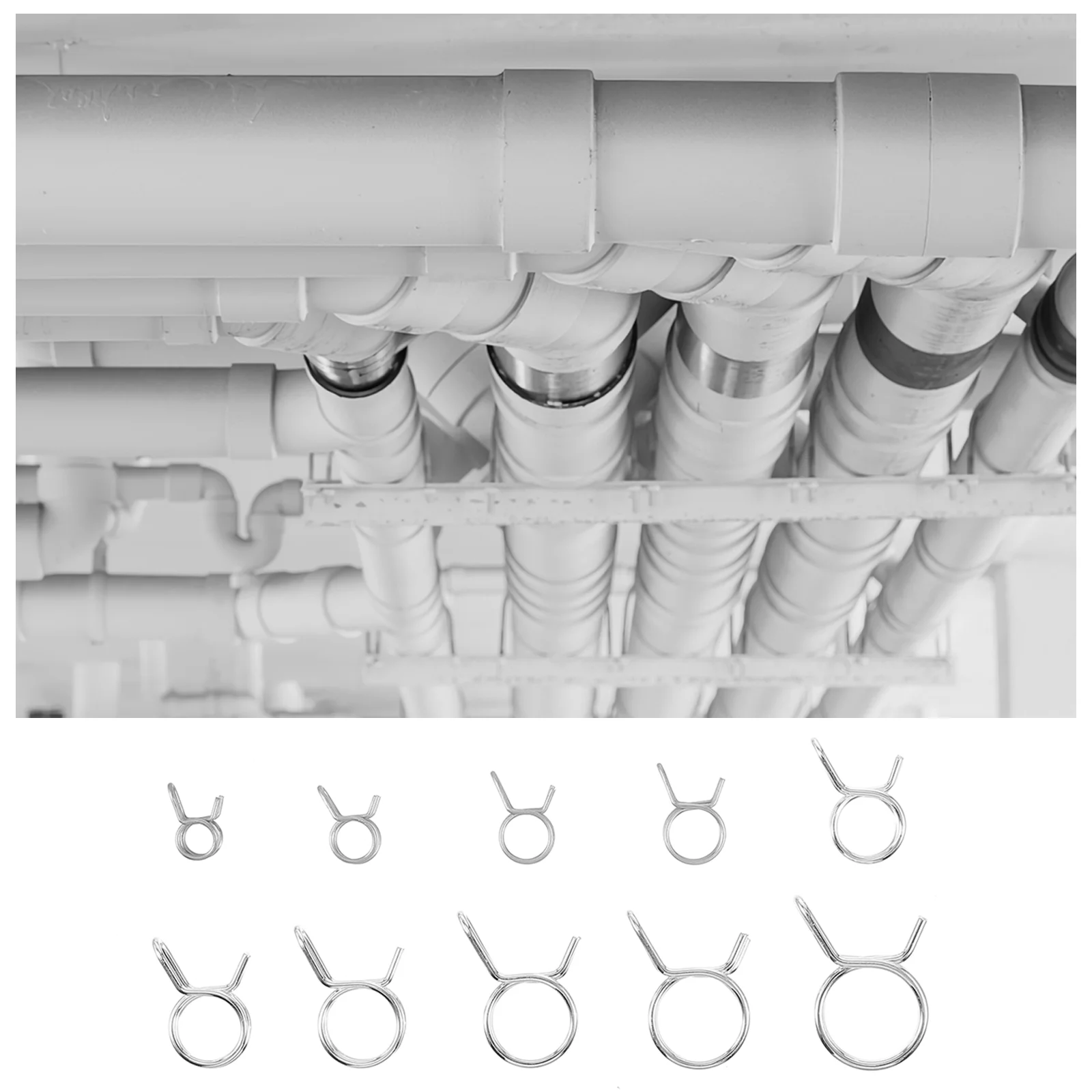 

250pcs Sturdy Portable Fuel Line Clips Fuel Line Clip Pipe Clips Fastener