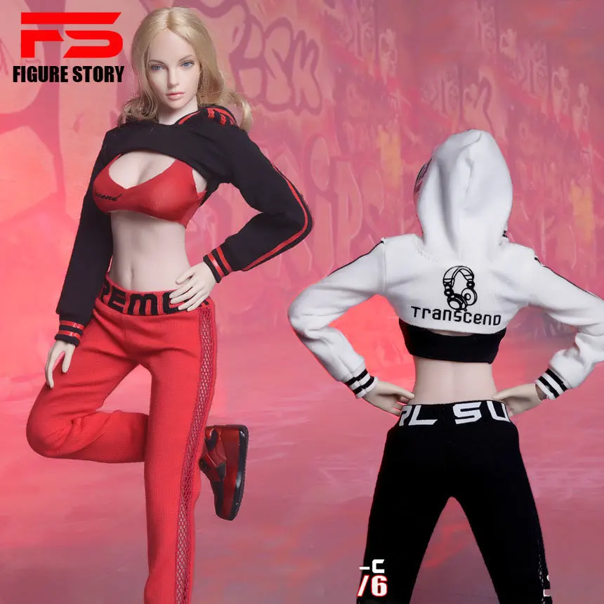 

Fire Girl Toys 1/6 Scale female clothes FG059 Street Dance Suit clothing set with shoes for 12" action figures body model