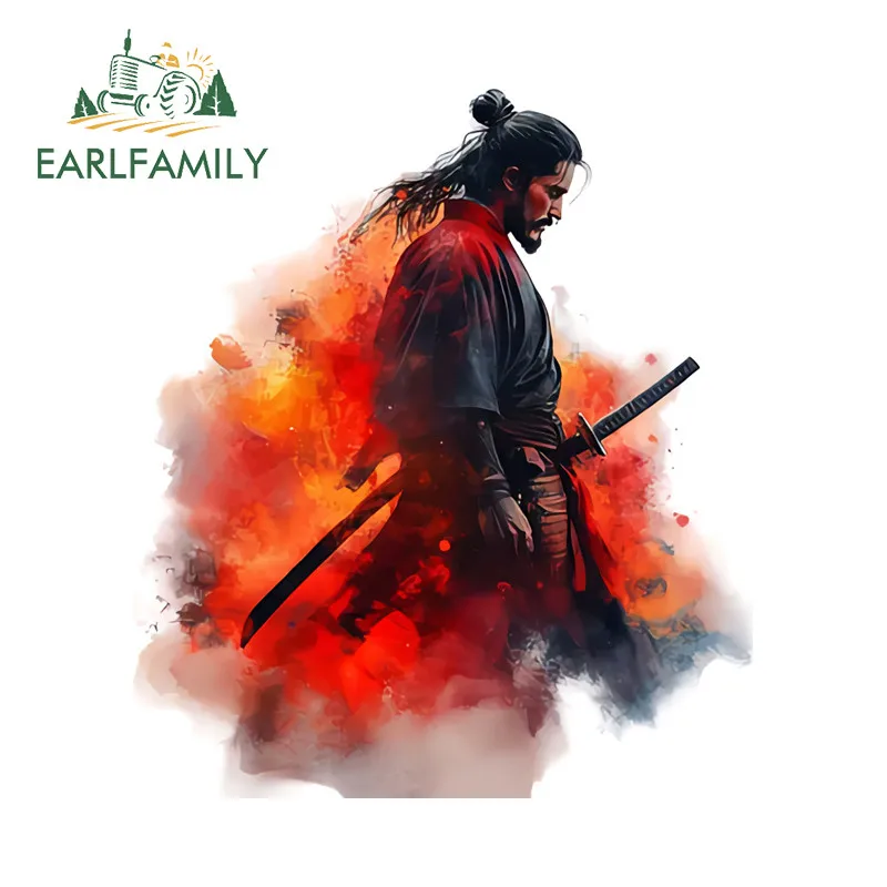 

EARLFAMILY японские самурайские автомобильные наклейки модные водонепроницаемые наклейки подходят для мотоцикла, скейтборда, заднего лобового стекла ноутбука