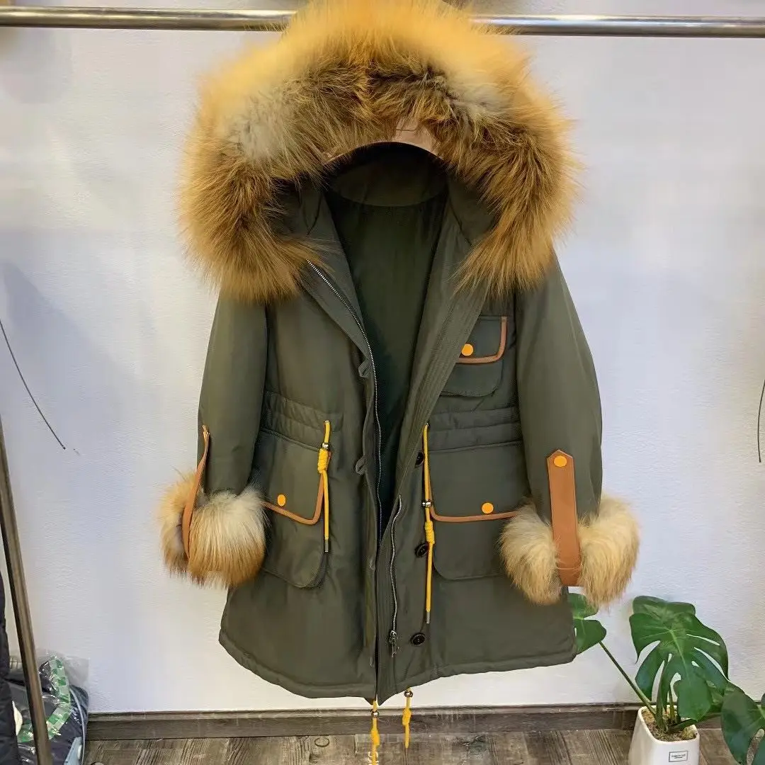 

Fall Winter 2022 Thick Warm Duck Down Parkas Oversized Puffer Waterproof feather down coats outerwear TS01