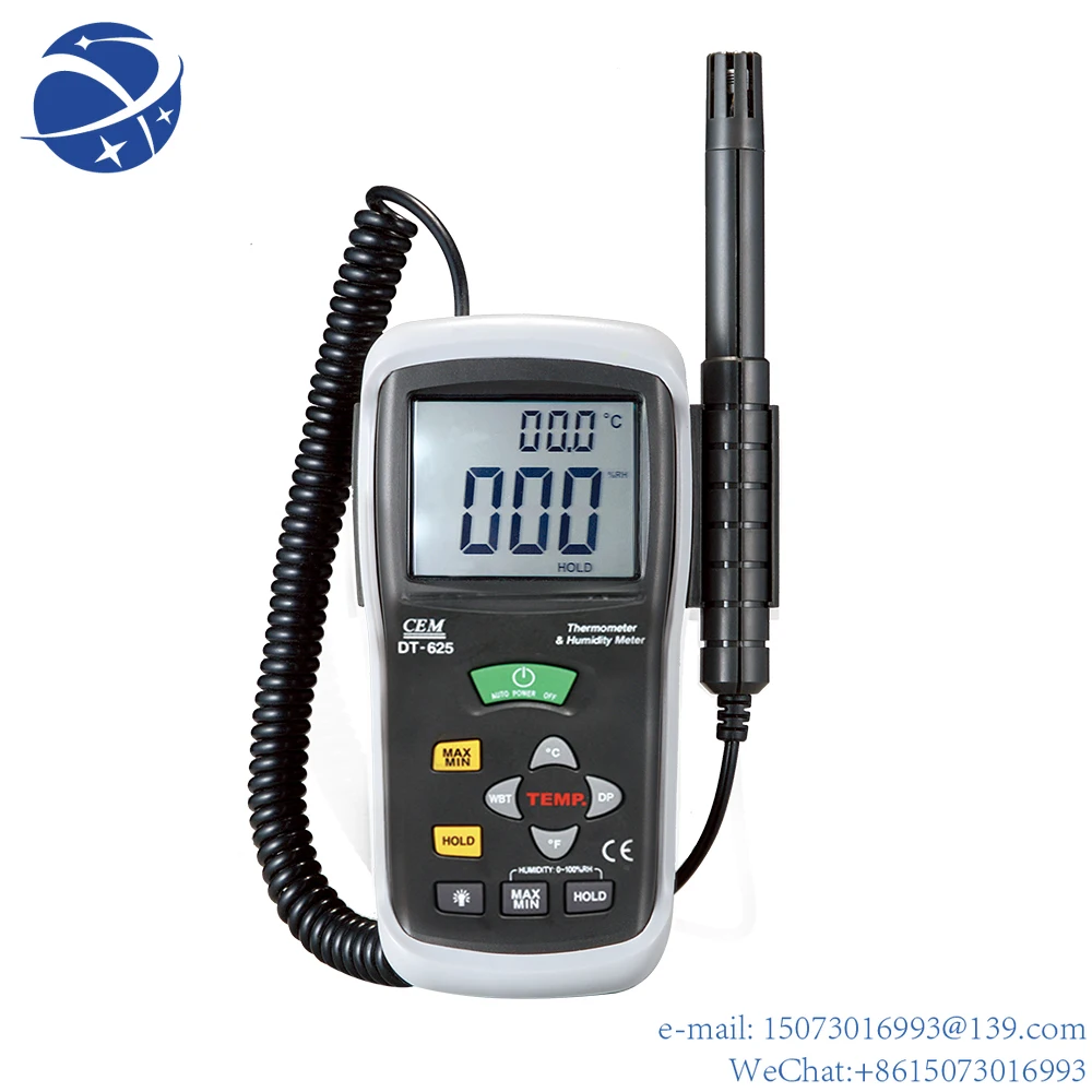 

Yun Yi CEM DT-625 Thermo-hygrometer with Wet Bulb Temperature Dew Point for Lab Industrial Engineer Professional Use