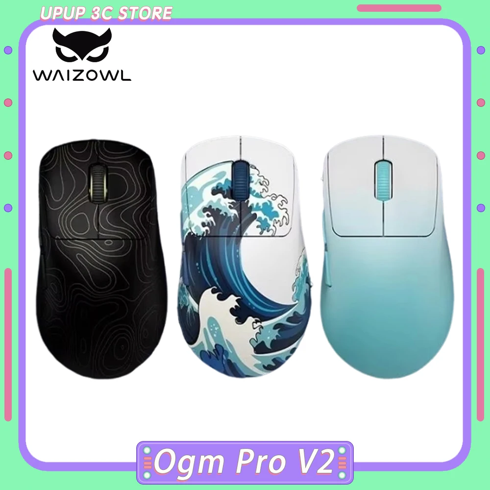 Трехрежимная беспроводная мышь Waizowl Ogm Pro V2 Paw3950 8K опрос игровая легкие мыши