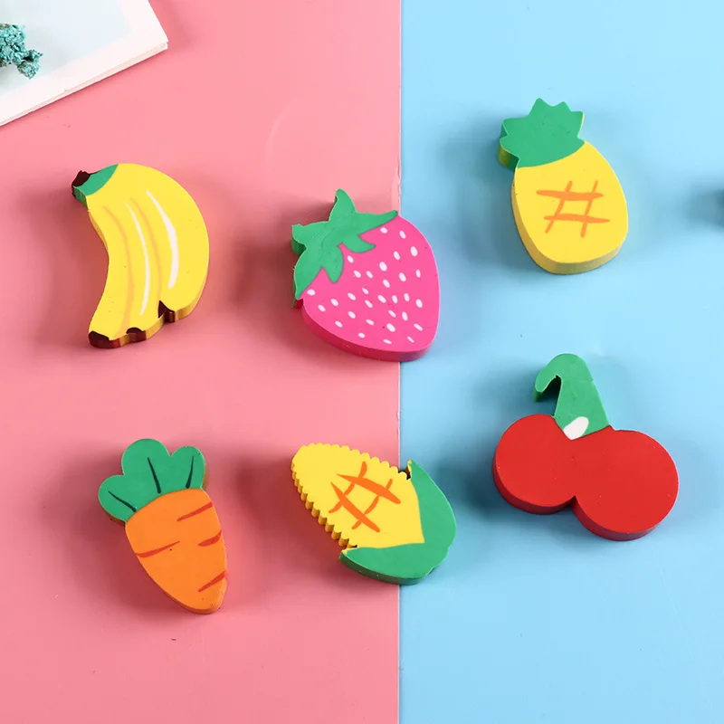 

Набор ластиков в форме фруктов, милые детские подарочные коробки для начальной школы и офиса