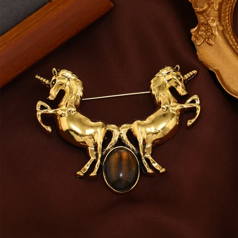 Металлическая брошь Muylinda лошадь