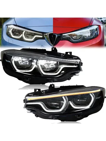 2 шт. светодиодные фары в сборе для BMW 4 серии 2014-2019 M3 M4 F32 F80 F82 F33 F83 F36 модифицированные фары GTS Spoon DRL