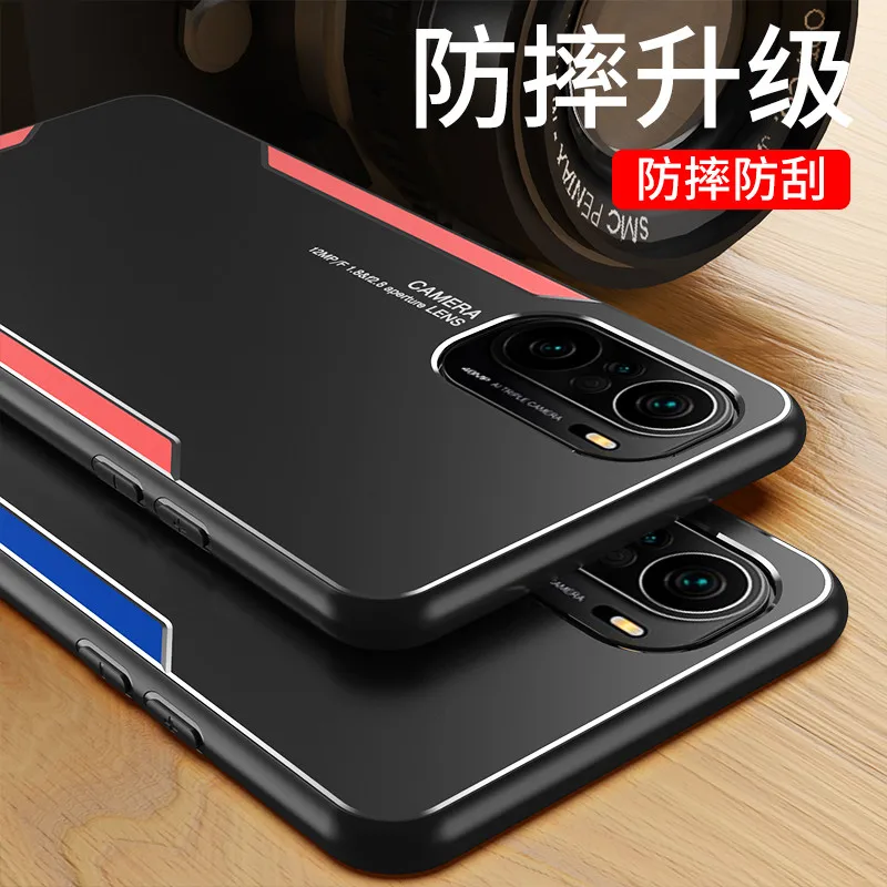 

Case For POCO F3 Matte Metal+TPU Shockproof Back Cover Fundas Capas For Xiaomi POCO F3
