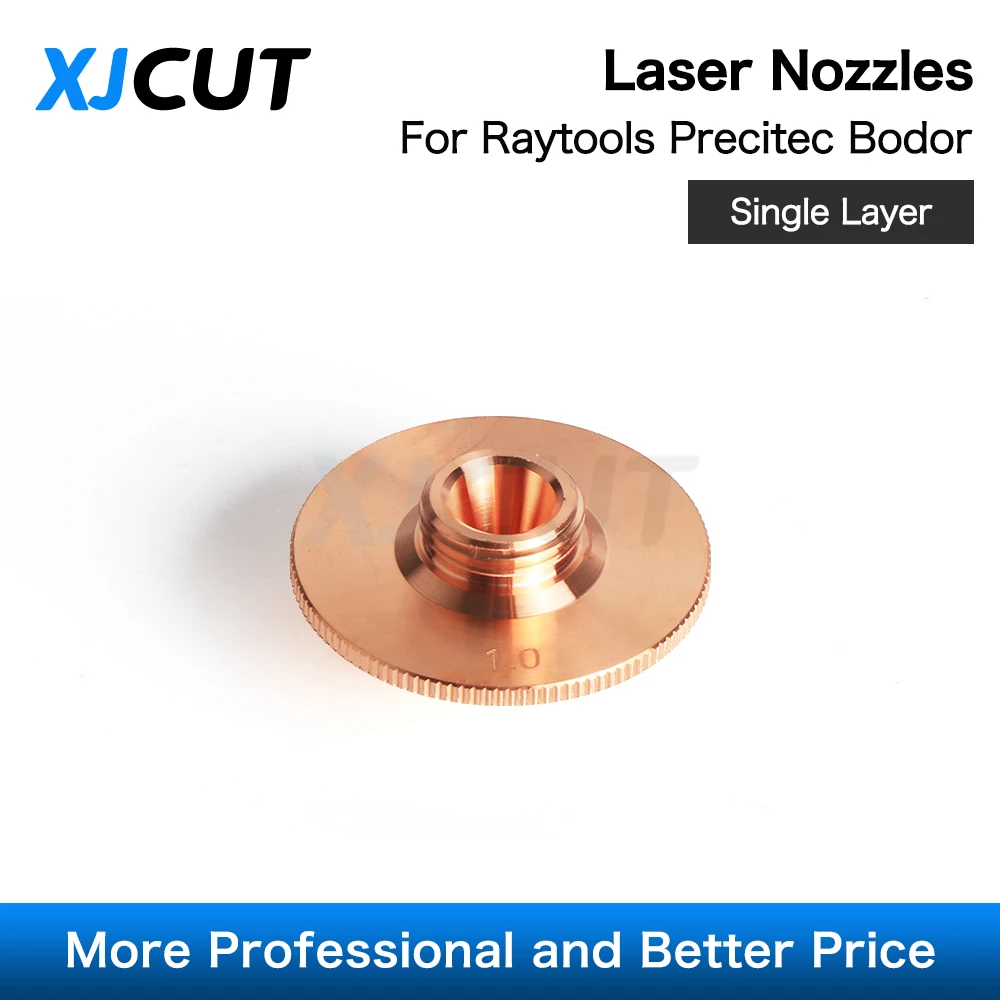 Buy XJCUT Fiber Laser Single/Double layer nozzle D28 / D32mm Caliber0.8-5.0mm For Raytools WSX Bodor Precitec Co2 Cutting Head on
