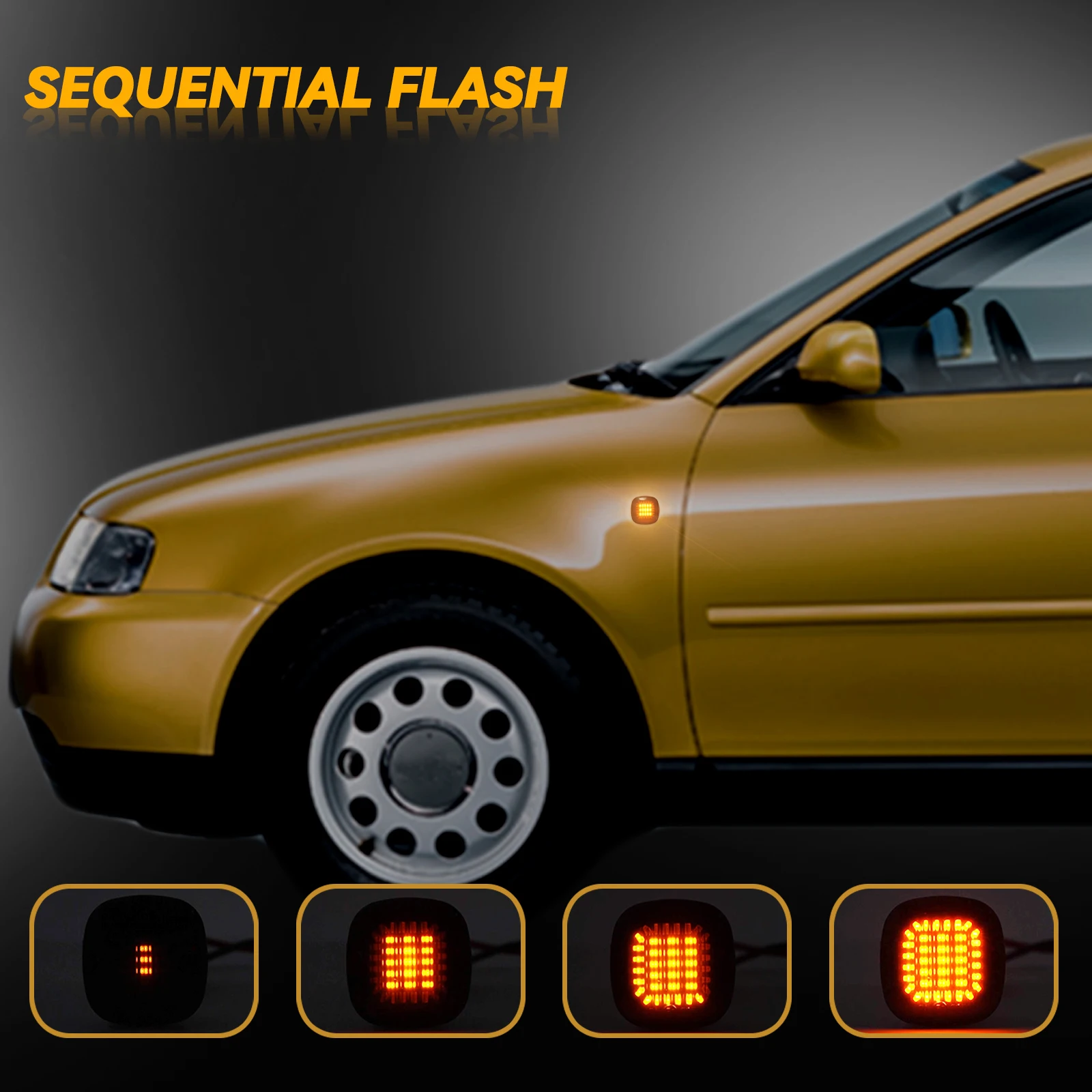 Дымовой светодиодный боковой габаритный фонарь динамический указатель поворота
