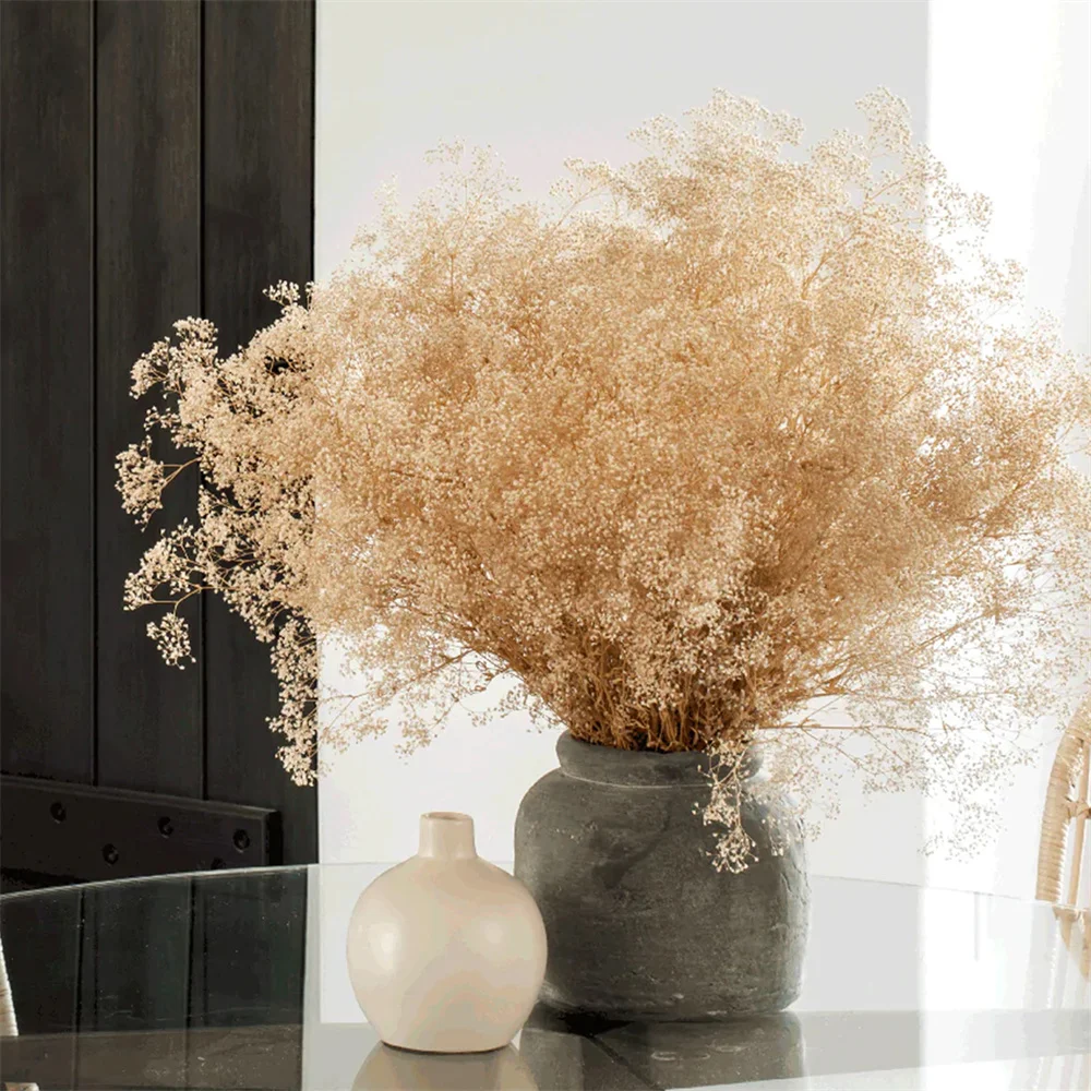 

Dried Flowers Babys Breath Bouquet 2500+ Flowers Bulk for Vase,Natural Gypsophila Branches Wedding Table Decor,DIY Wreath Floral