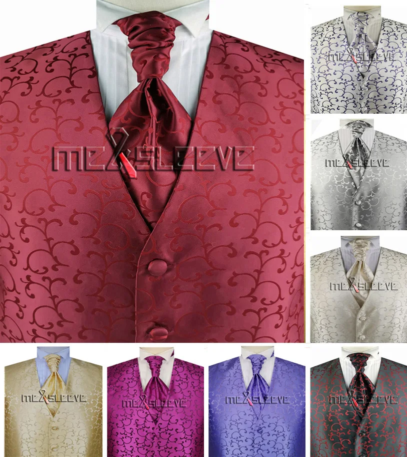

Модный Жилет премиум-класса swirl (жилет + галстук ascot + носовой платок) для костюма/платья