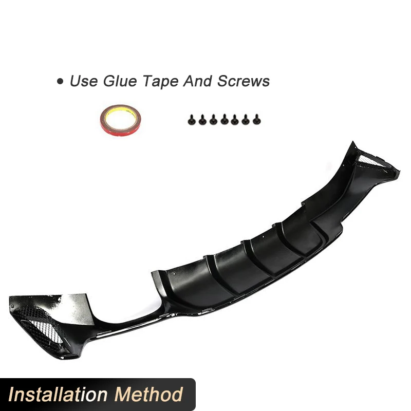 Углеродное волокно ABS черный Задний бампер выхлопной диффузор губа ДЛЯ BMW 4 серии