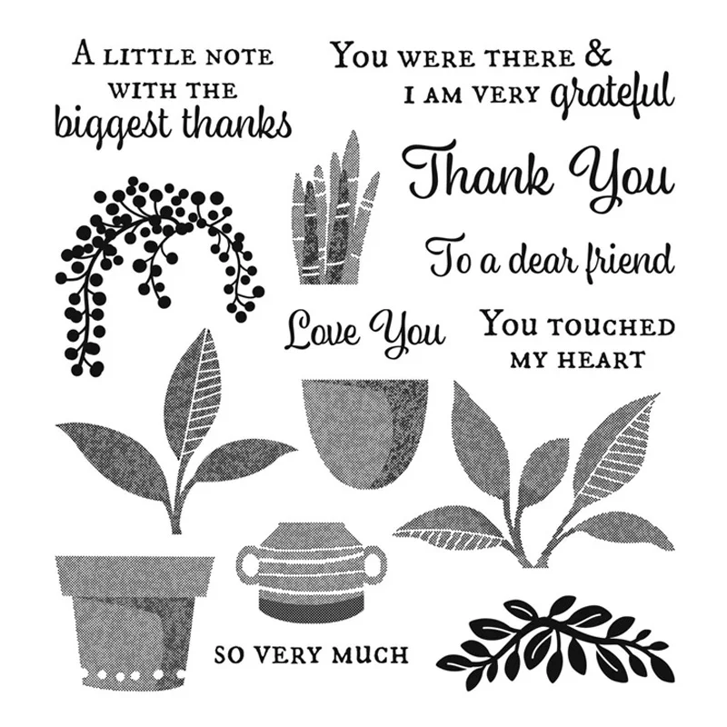 Яркий фотографический набор и координационные штампы с пышной зеленью