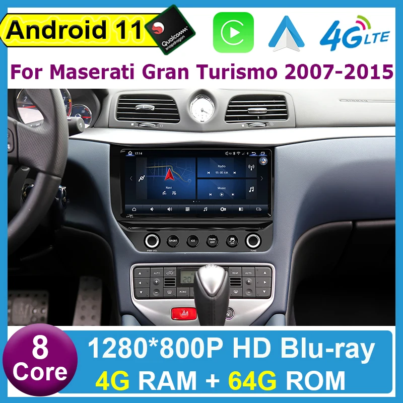 Мультиплеер с Android экраном для Maserati GT Gran Туризм 2007-2015 Qualcomm 8Core 4 + 64G автомобильное