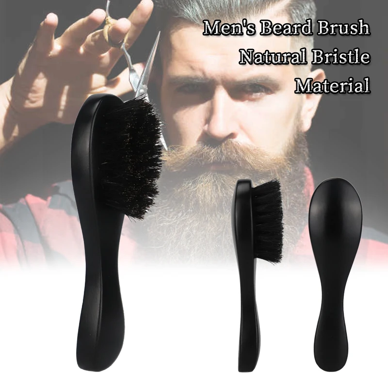 

Soft Boar Bristle Handle Mustache Facial Cleaning Brush Beard Brush Barbershop Broken Hairbrush