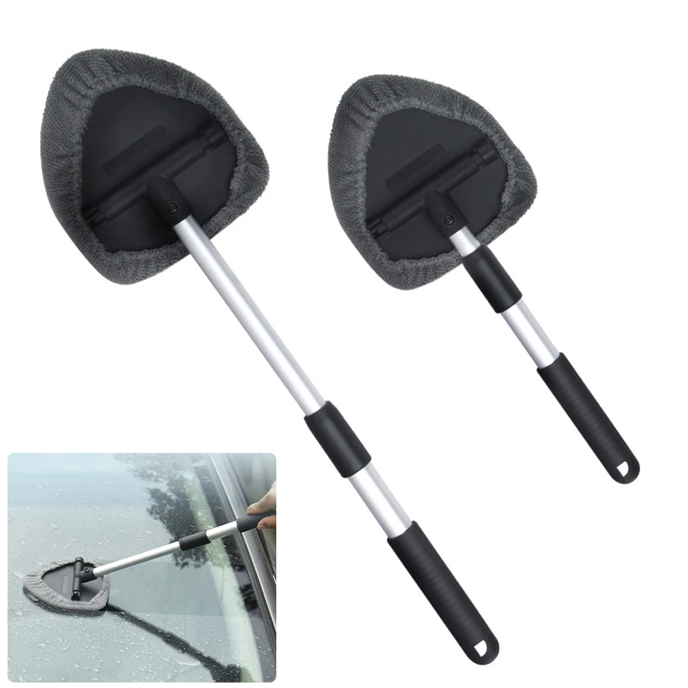 

New Car Window Cleaning Brush Telescopic Handle Defogging Wiper Auto Cleaning Wash Tool With Long Handle Car Accessories