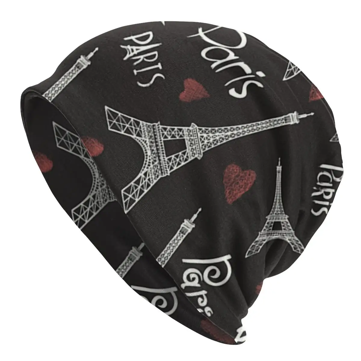 Зимняя теплая шапка унисекс женские вязаные шапки крутая башня Парижа Eifel