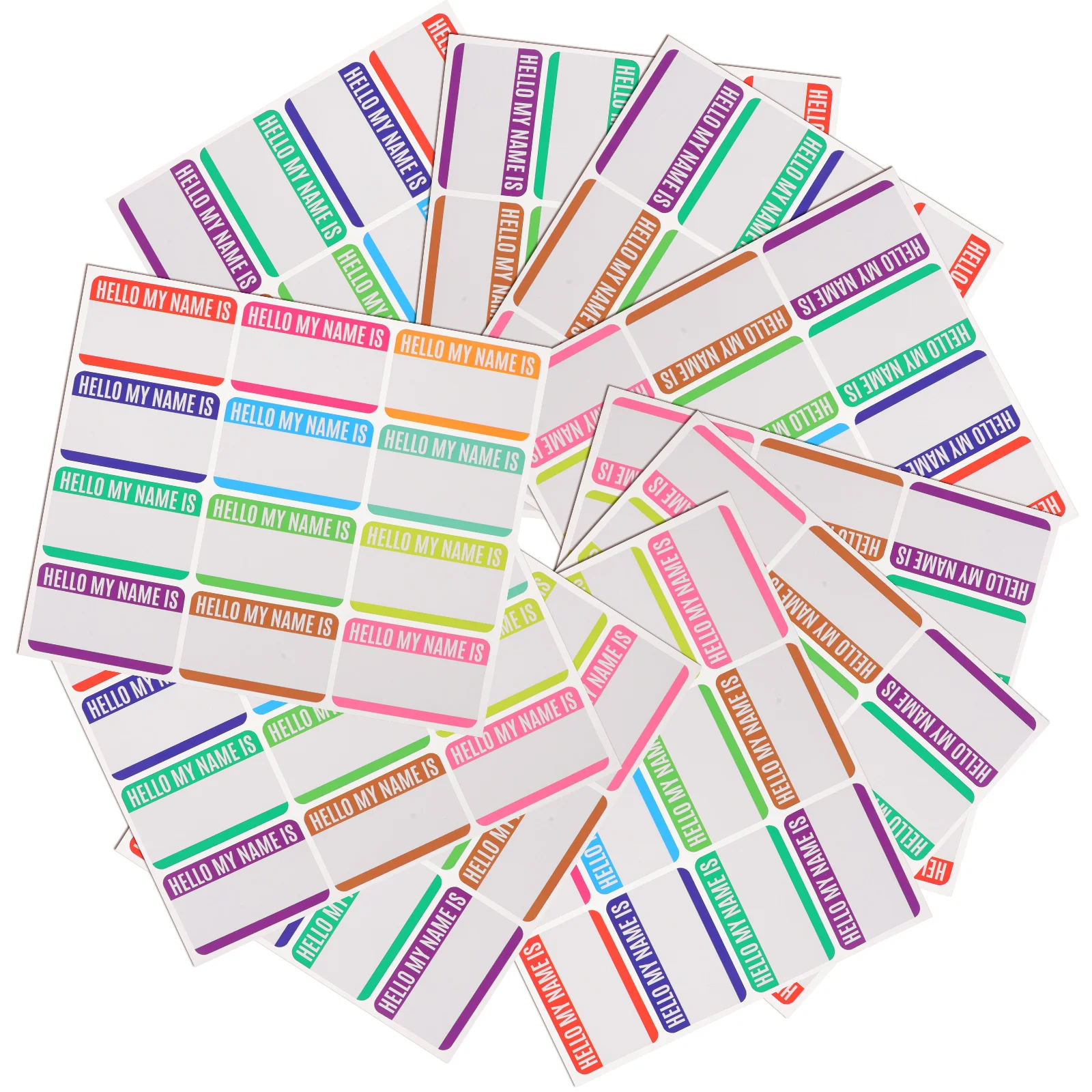 

10 Sheets Name Sticker Waterproof Labels Glass Stickers Pvc Self-adhesive Child