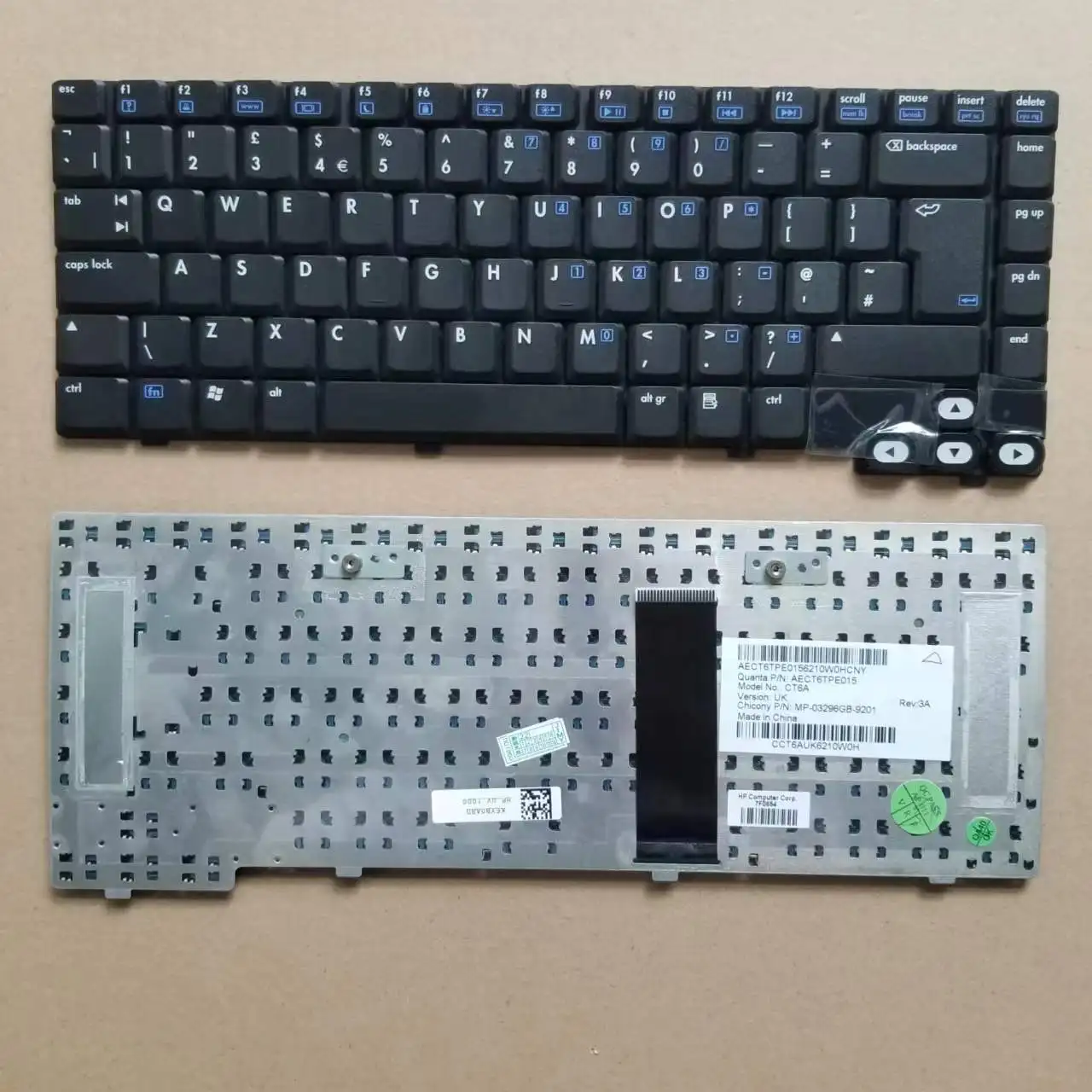 

New UK Keyboard For HP Pavilion DV1000 DV1100 DV1200 Series Black AECT6TPE015 CT6A MP-03296GB-9201