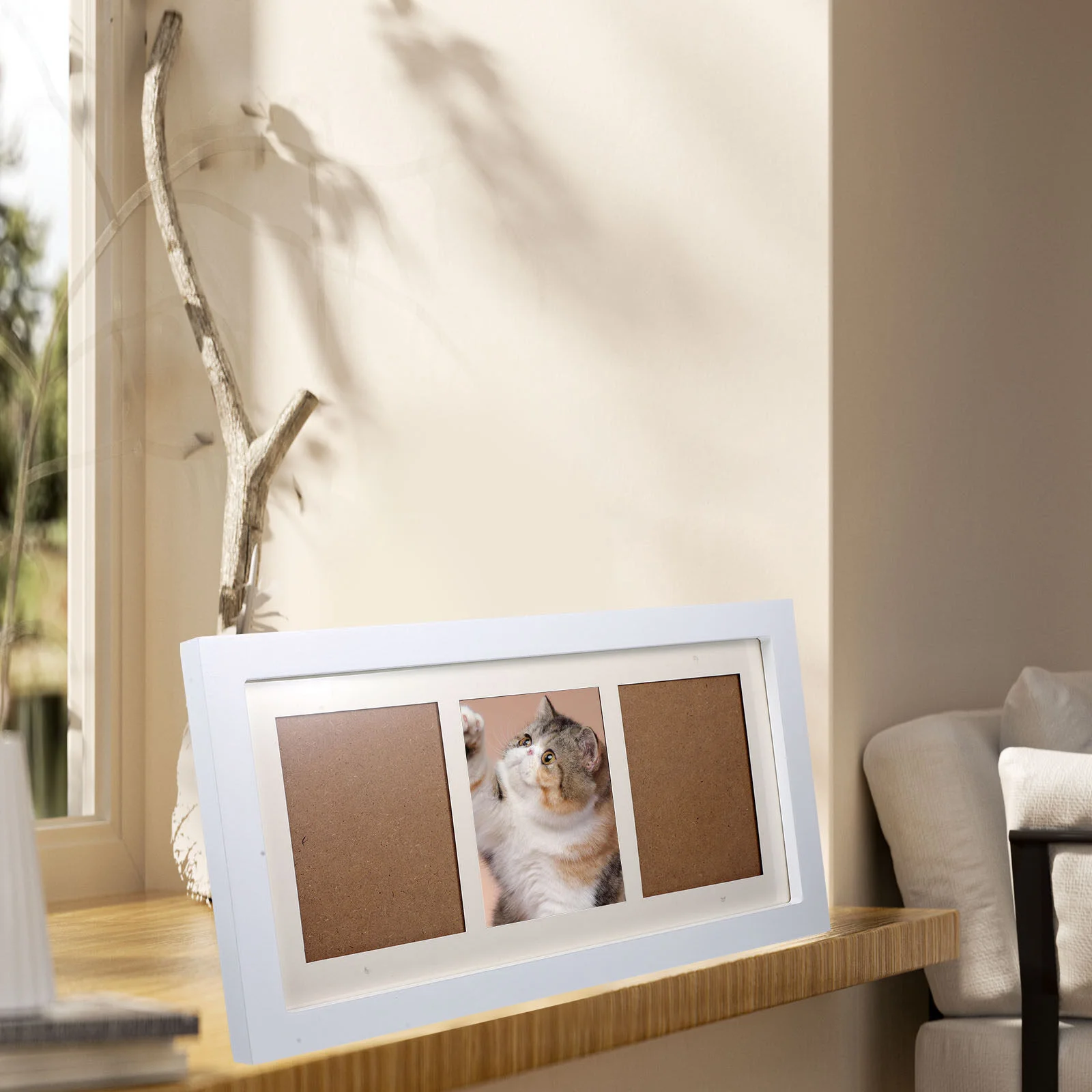 

Table Top Decor Wooden Picture Frame Photo Frames Display Household White Solid Desktop Retro Holder Bedroom Baby