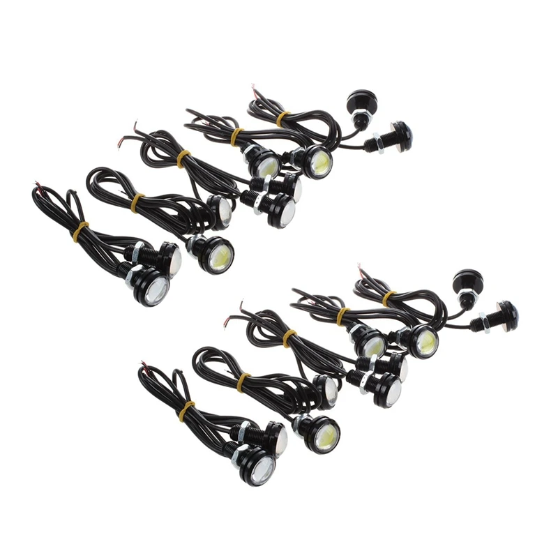 

20Pcs 9W 24V 23MM LED Eagle Eye Light Car Fog DRL Daytime Reverse Parking Signal WHITE
