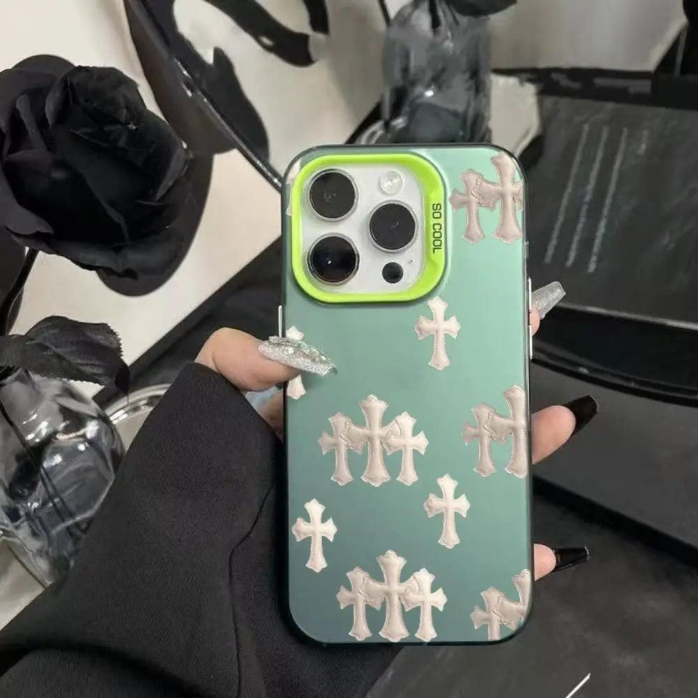 Роскошный чехол для телефона C-chromES H-Heart-tS цветной электросверлинг iPhone 16 11 14 15 12 Pro