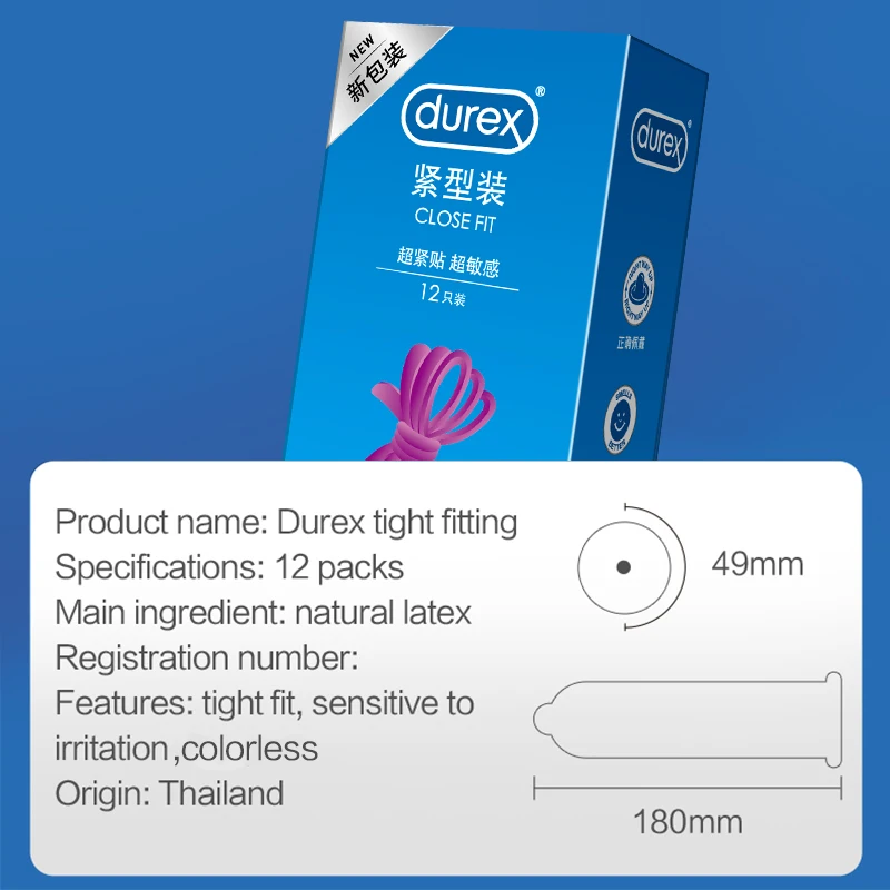 Презервативы Durex из натурального латекса 49 мм