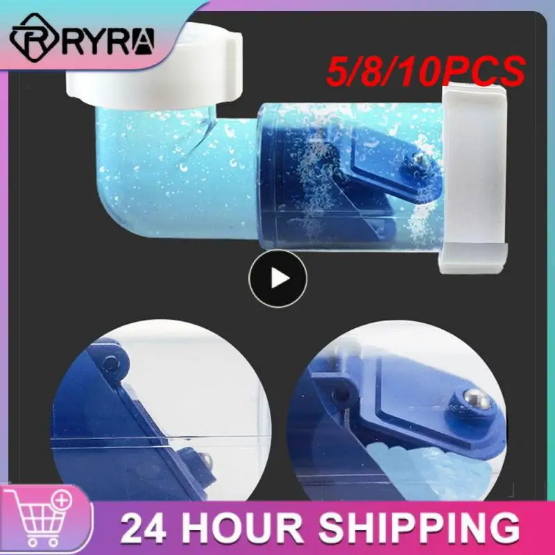 

5/8/10PCS Bathroom Abs Drain Hose Sink Anti-blocking Expandable Washbasin Corrugated Curved Pipe Rotate Sewer Deodorant Kitchen