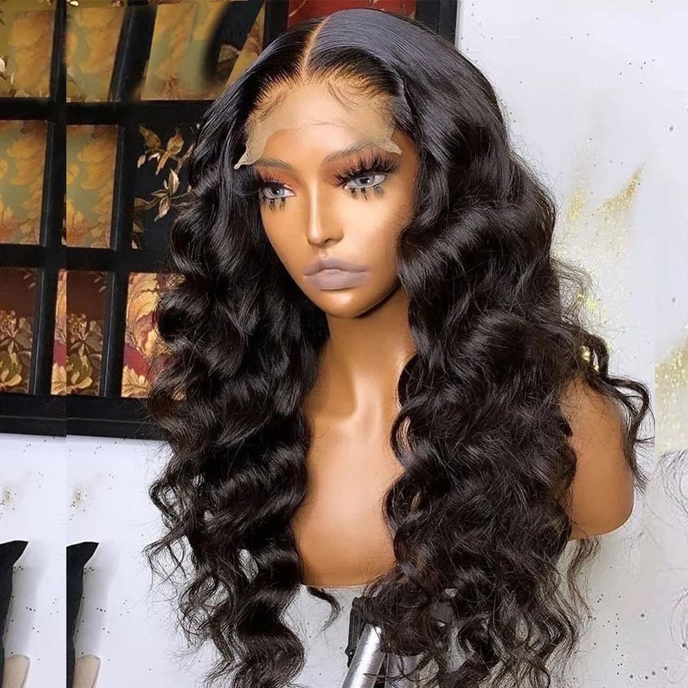 

13X4 Body Wave Lace Front Wigs Synthetic Ombre Blonde Highlight /Red Wig Glueless Natural Black Lace Frontal Wig With Baby Hair