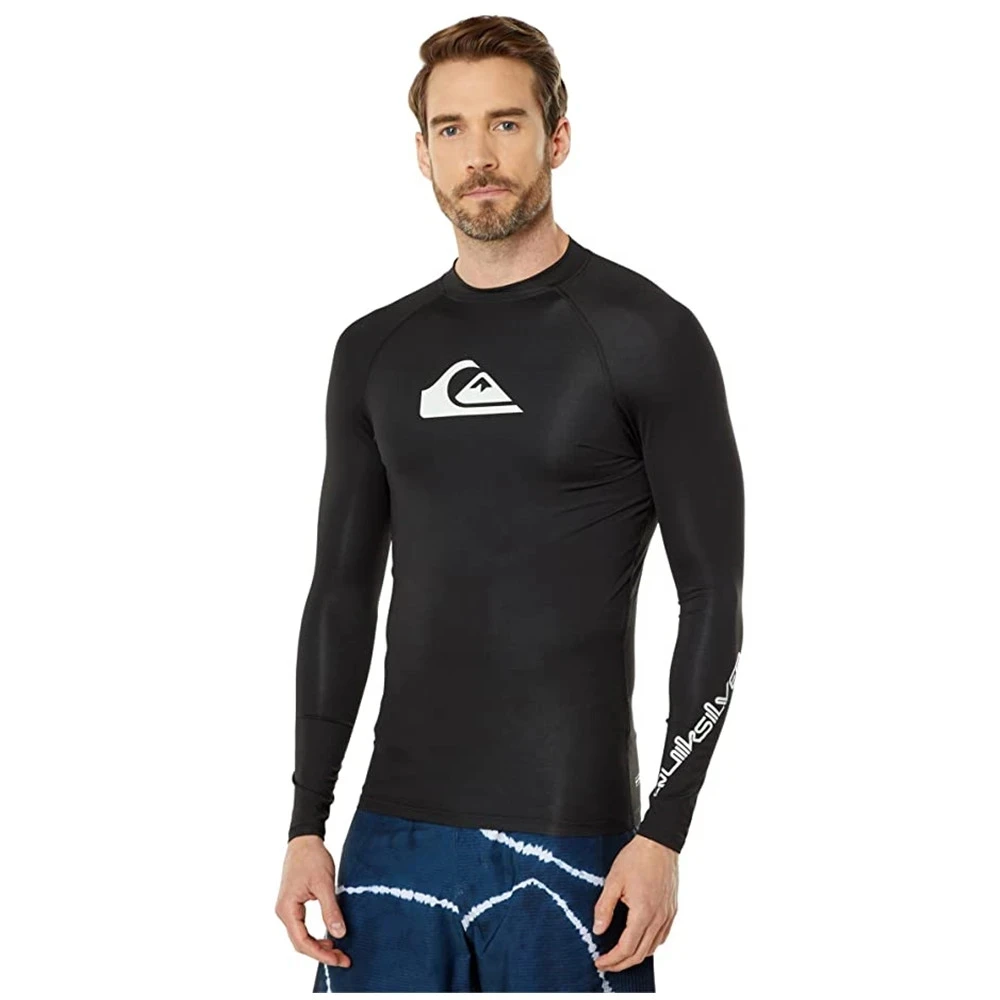 Men Swimwear Swimming T-shirt Beach UV Protection Swimsuit Rash Guard Long Sleeve Surfing Diving Swimsuit Surf T-shirt Rashguard