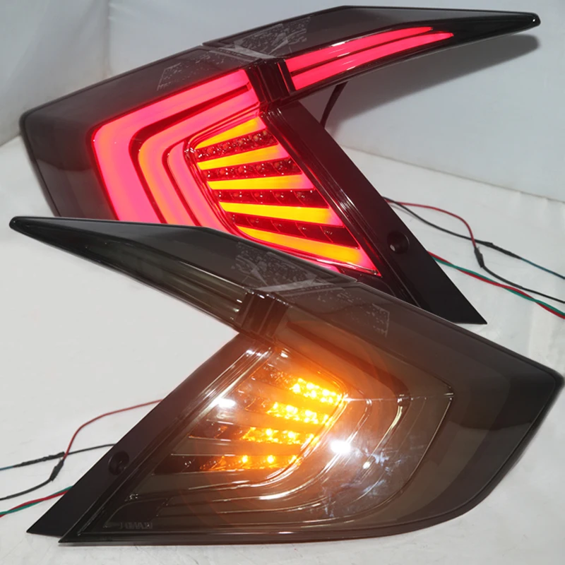 

1 Pair LED Taillight Assembly For HONDA Civic 2016 Year Smoke Black Color Rear Lamp Back Lights