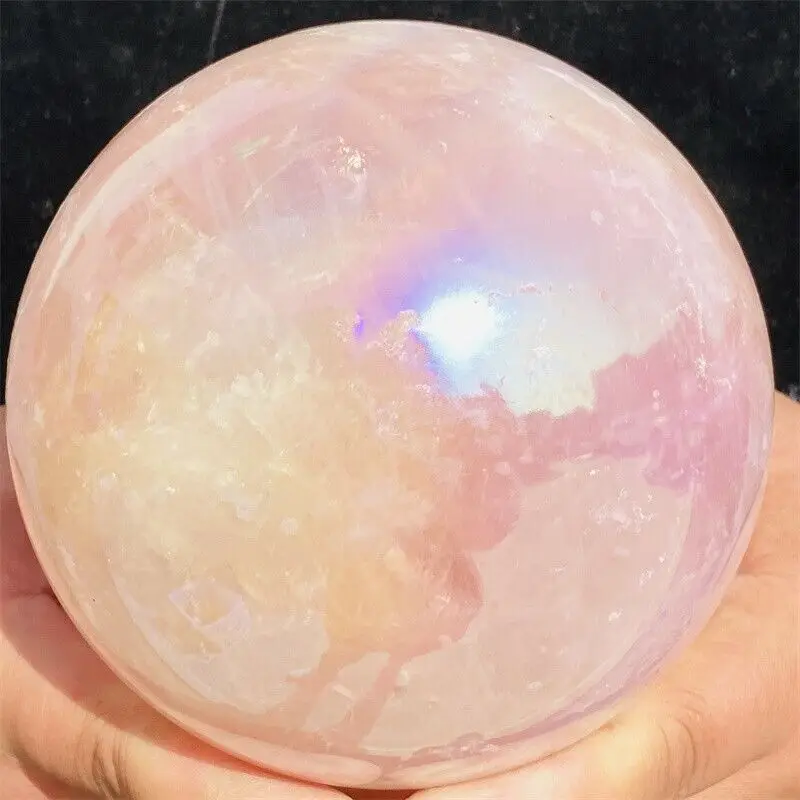 Красивый шар с кристаллами ангела Aura гальванизированный натуральный розовый