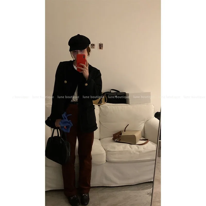 Женский топ с длинным рукавом маленькие яркие корейские повседневные куртки