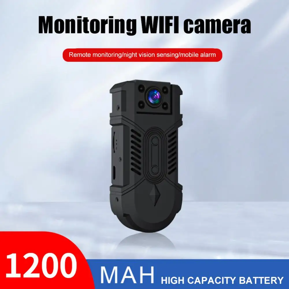 

Wireless Pocket Recording Camcorder 12000mah Video Recorder 180 Degrees Rotation Home Monitor 180° Wifi Body Camera Hd Cam Wd18