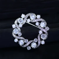 2022 new simple fashion corsage geometric round coat brooch pin clothing high end jewelry accessories wholesale
