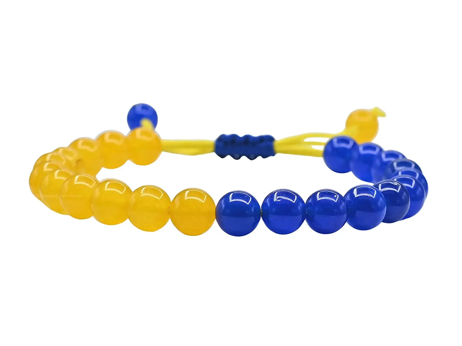 

Ukraine Bracelet with Natural Crystal Bracelet - Ukraine Flag Designed Ukraine Jewelry for Women Men Kids Unisex Bracelet Gifts