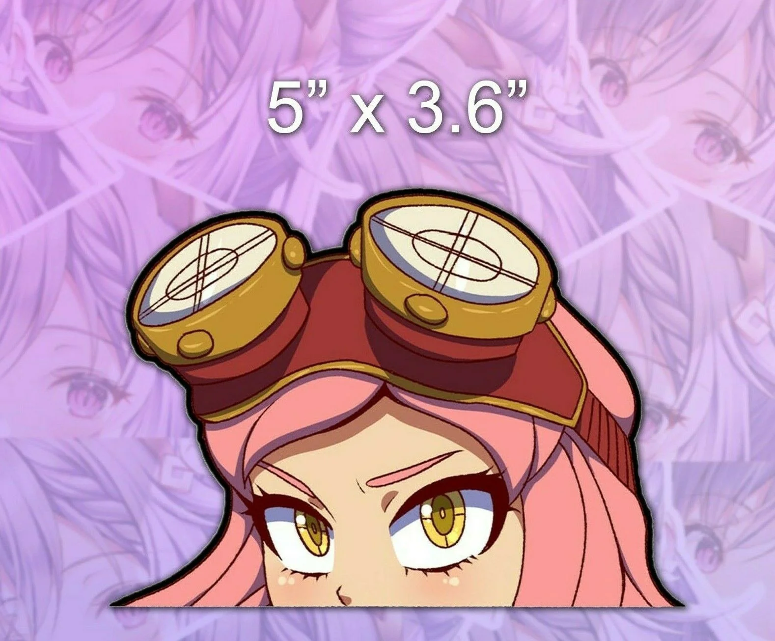 

For Mei Hatsume Peeking Anime Waifu Ecchi Slap On Vinyl Sticker Car Decal